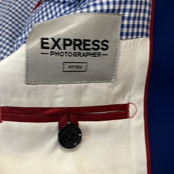 Men’s Slim Fit Suit Jacket in Blue - Picture 6 of 6